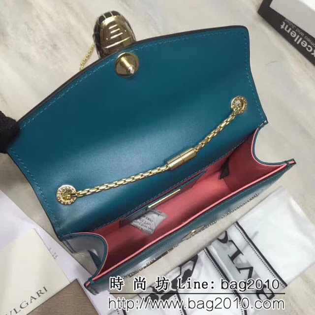 BVLGARI寶格麗 Serpenti Forever小牛皮翻蓋包 鏈條單肩斜挎包 285884 FYD1078